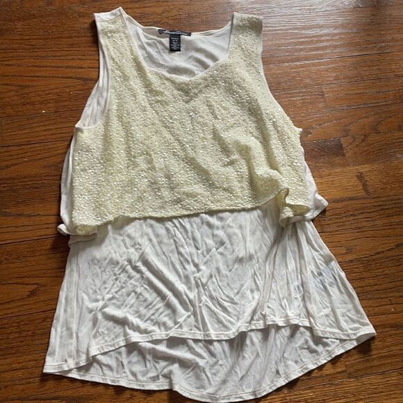 Kenneth Cole Sequin Layered Tank Top - Picture 4 of 7